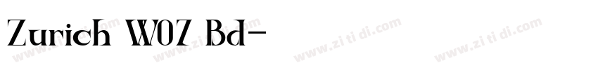 Zurich W07 Bd字体转换
